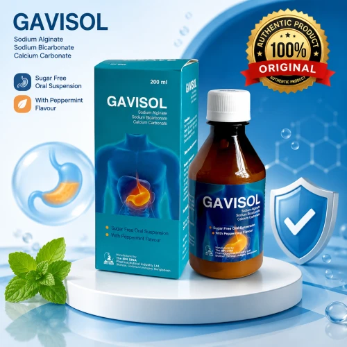 Gavisol 200ml Oral Suspension | Sodium Alginate + Sodium Bicarbonate + Calcium Carbonate | Original Ibn Sina | Heartburn, Acid Reflux, Acidity & GERD Relief