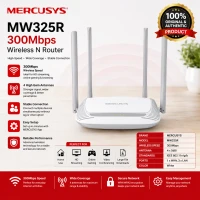 Mercusys MW325R 300Mbps WiFi Router | 4×5dBi High-Gain Antenna | 2.4GHz Wireless N Router | Wide Coverage | Original Mercusys Router